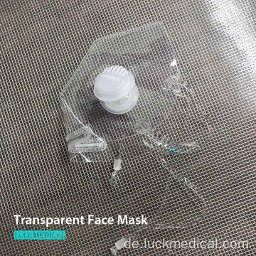Transparente Kunststoff -Gesichtsmaske mit Doppelventilen